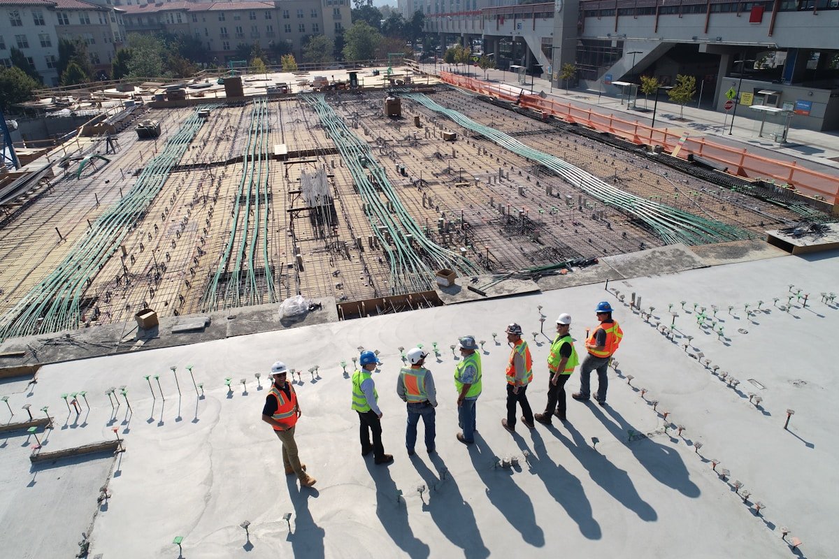 Construction site turnkey building project